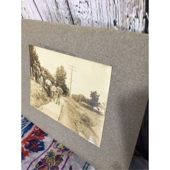 Antique Photography Working Men With Shovels 1800’s / Early 1900 Matted “Working - Picture 4 of 15